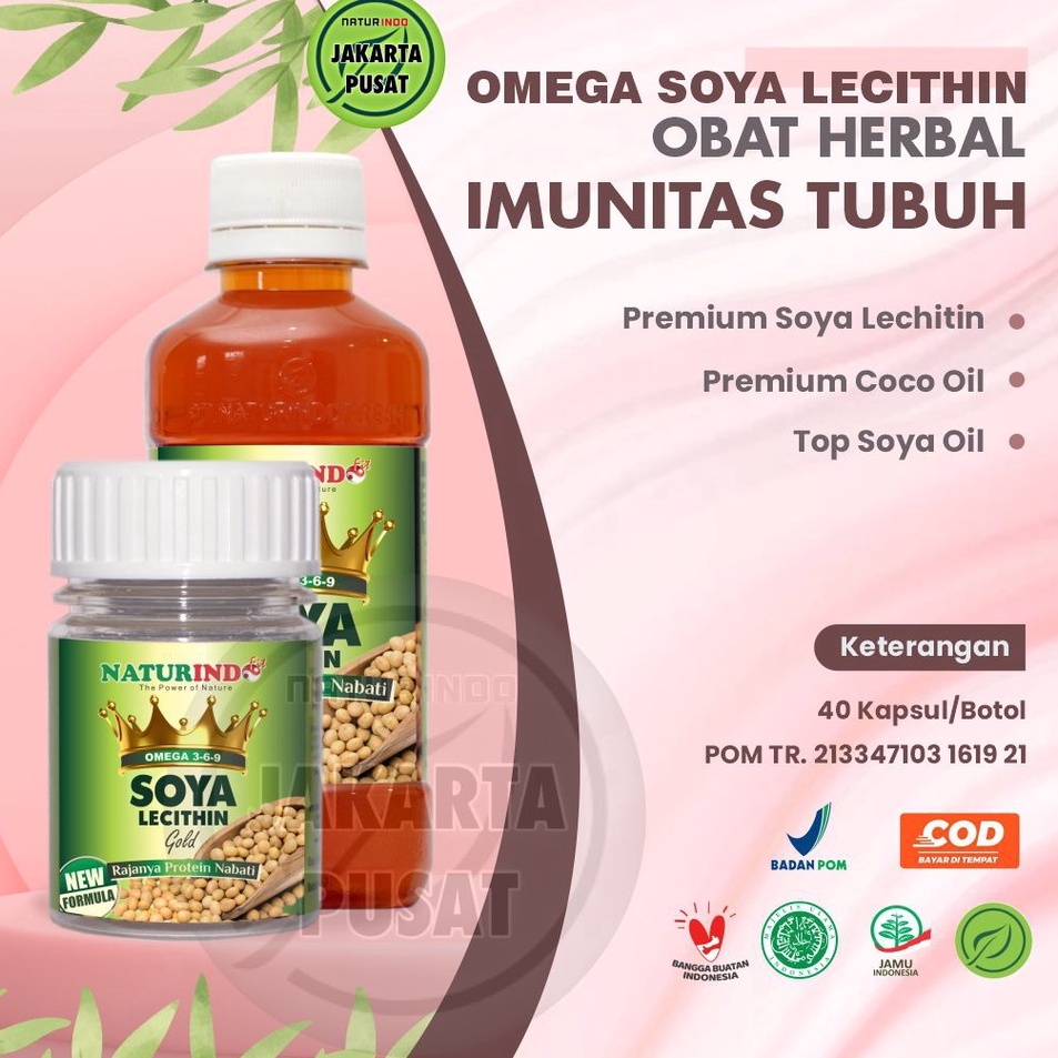 

Bisa Cod Naturindo Soya Lecithin Obat Herbal Omega 3 6 9 Suplemen Protein Nabati Dan Nutrisi Alami Ibu Hamil Penambah Nafsu Makan Anak Vitamin Daya Tahan Tubuh Penguat Otot Membantu Mengendalikan Kadar Glukosa 100% Halal Bpom