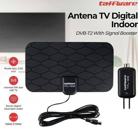 :=:=:=:=] Antenna TV Indoor Digital Taffware / Antena Dalam Tempel Dinding