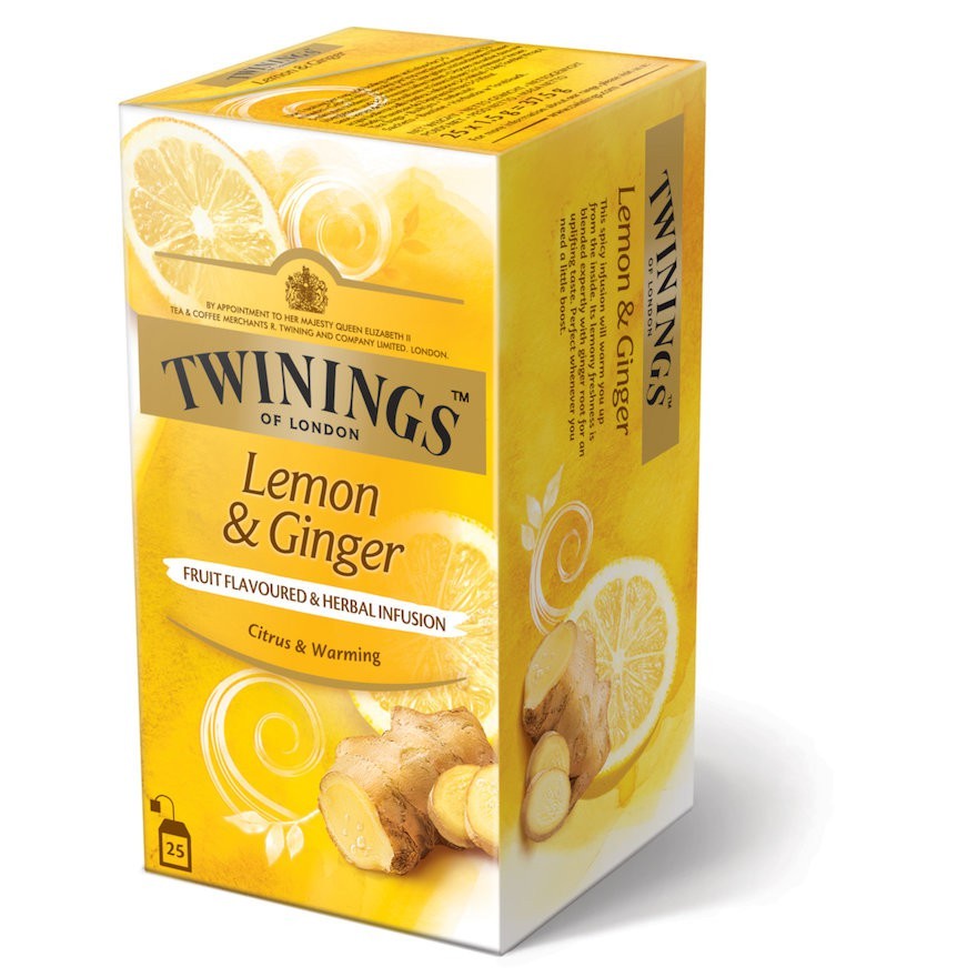 

Twinings Lemon & Ginger Tea 25's 50gr