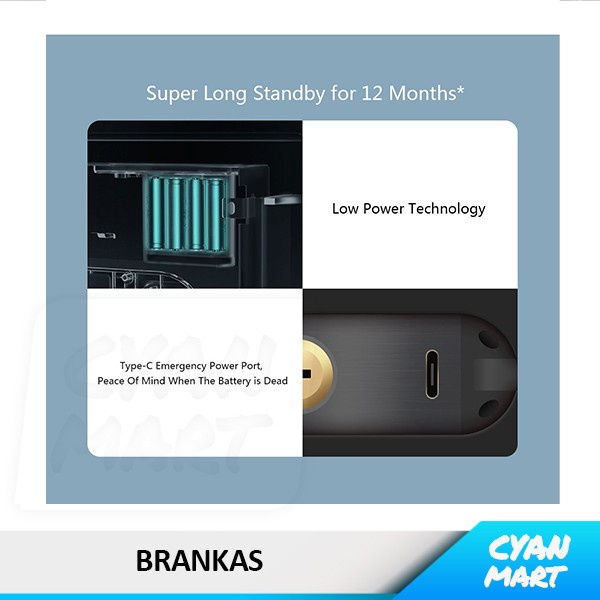 Brankas Safety Xiaomi Mijia Smart Safe Deposit Box Fingerprint Alarm