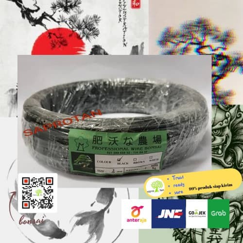 Latins Kawat Bonsai Aluminium Hitam 3 Mm 1 Kg (Peralatan Bonsai)