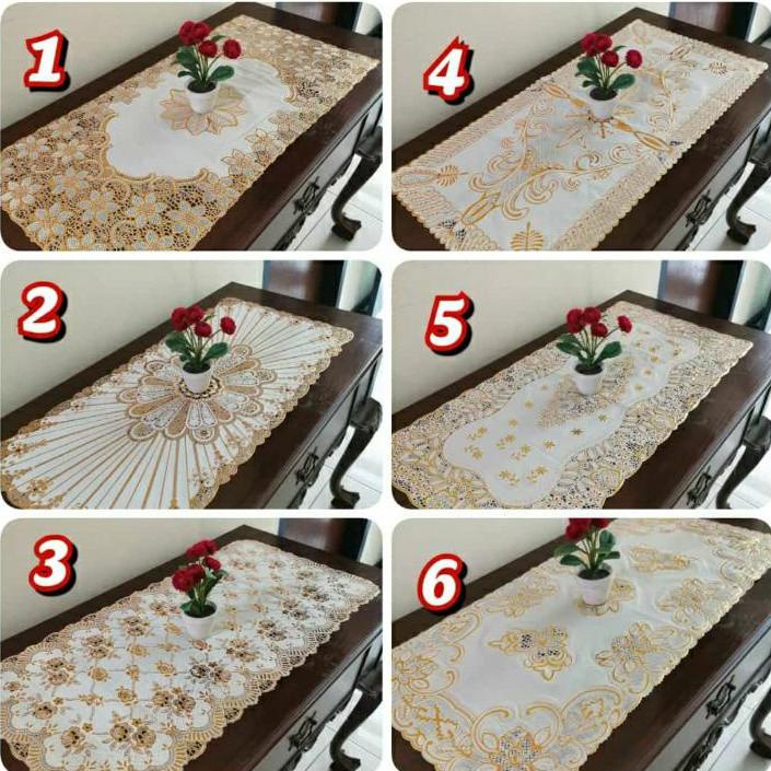 HOT SALE Taplak Meja Ruang Tamu Plastik PVC Tahan Air Oilproof Cover Meja Table Mat/ Taplak Meja Leb