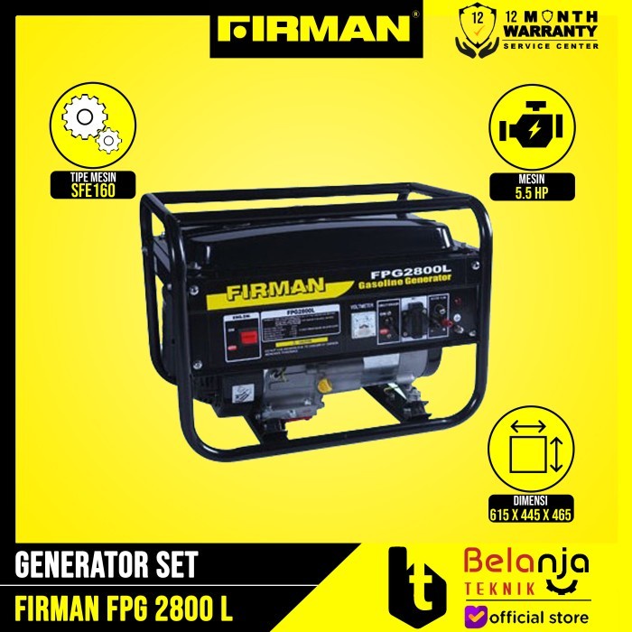 Firman Genset Bensin FPG 2800 L Recoil Generator FPG2800L keren