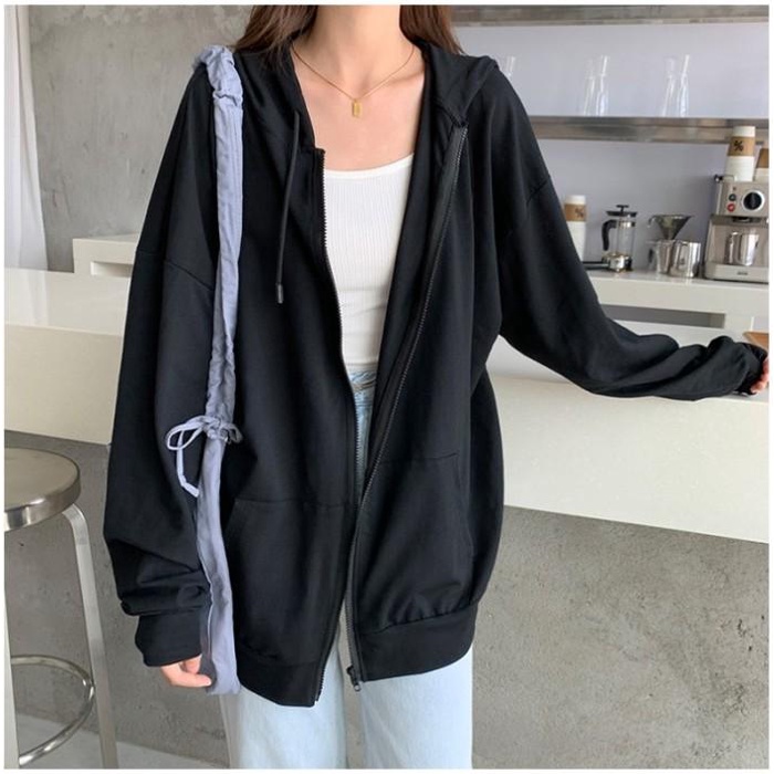 JAKET HOODIE ZIPPER POLOS UNISEX OVERSIZE IMPORT JAKET ZIPER WANITA