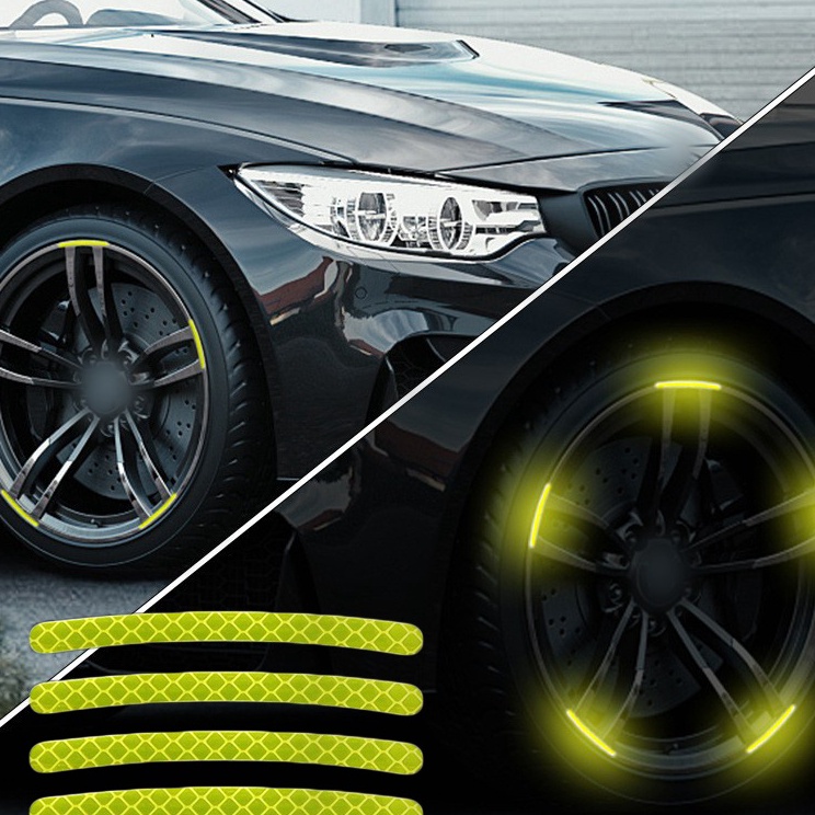 ✸LKl Stiker Pelak Roda Mobil Motor Sepeda Stiker Reflektif Velg Sticker Reflective Velg ✻ ✲