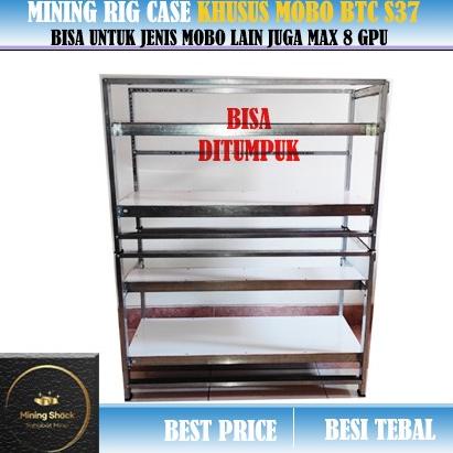Rak Mining case Mining Rig khusus MOBO BTC S37 atau mobo lain 8 GPU