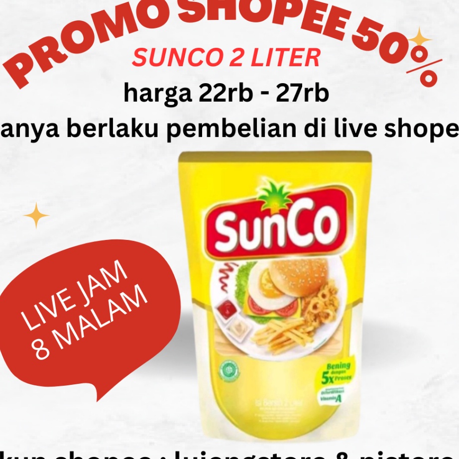 

SDSG8826 5.5 COD SUNCO 2 LITER PROMO LIVE 20RIBU