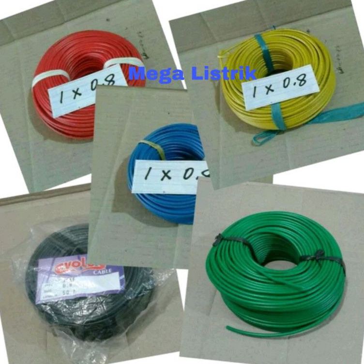 ➺Lvc kabel motor kabel kecil kabel tunggal 1x0.8 warna serabut ✶ ✷ →