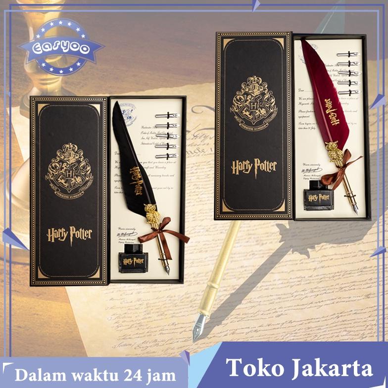 

Trending Pulpen Bulu Set Lengkap Harry Potter Feather Quill Dip Pen Bulu Alat Kaligrafi Set Retro Calligraphy Feather Dip Pen