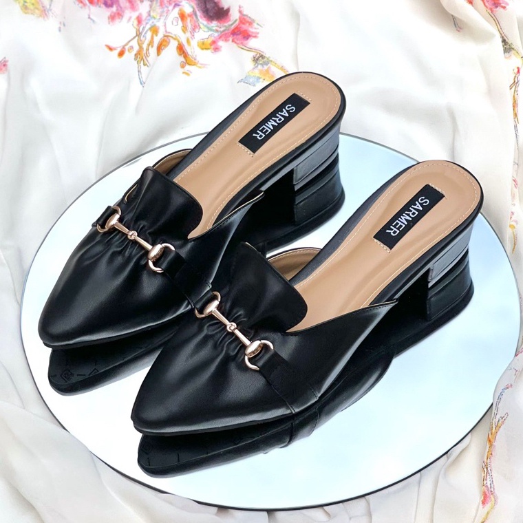 SARMER - VALERIE HEELS 3CM BLACK vtt