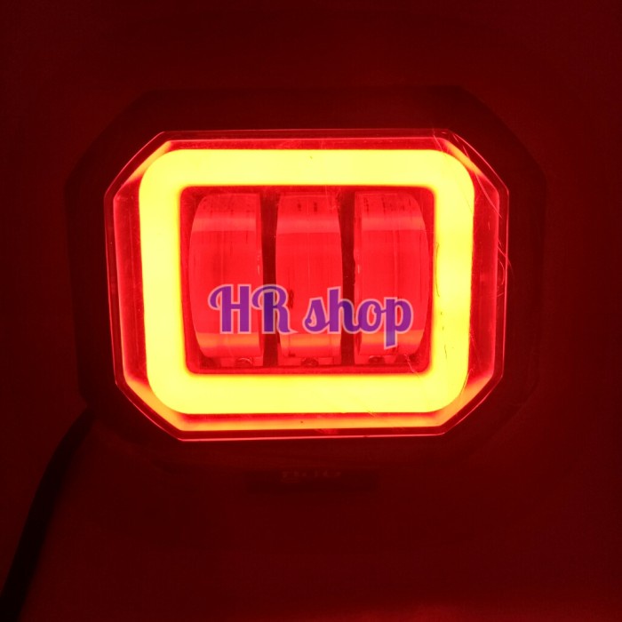 Lampu Daymaker Mini Kotak 3Mata 30Watt Lensa 4D Cwl 3 Mata 30Watt