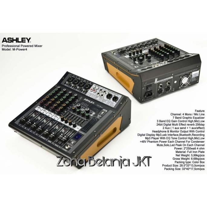 Sale Power Mixer Ashley M Power4 4 Channel Usb Bluetooth Original Termurah Terlaris