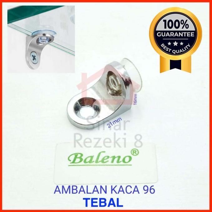 ] Ambalan Kayu Kaca Siku Penyangga Rak Tatakan Sudut Oval Bracket All