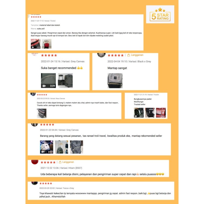 TAS RANSEL TROLI ANELLO BARLEY ORIGINAL BAHAN PARASUT RODA 4 #158-A