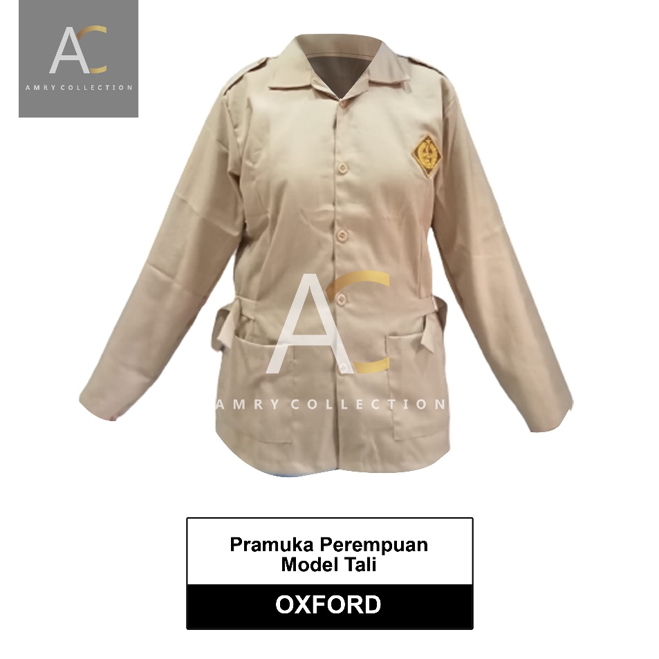 Seller Seragam Sekolah Baju Pramuka Wanita Model Tali Gesper Panjang SD SMP SMA Bahan Oxford ➨➤✹✴