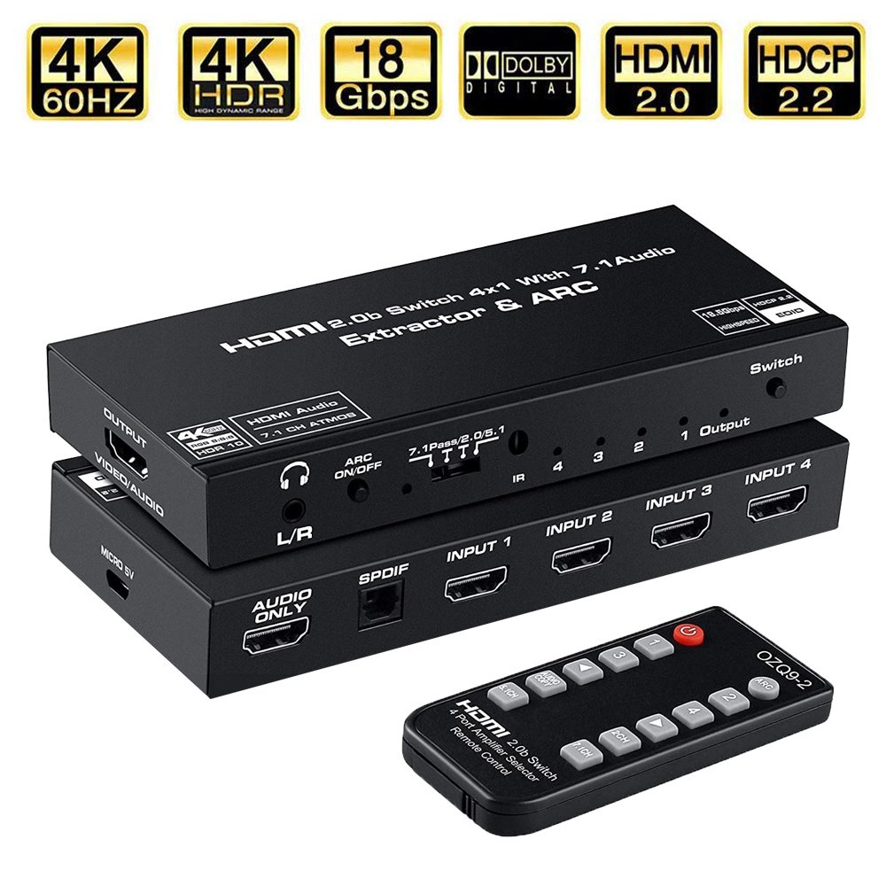 ✅&2023 4K HDMI to RCA Audio Extractor SPDIF HDMI Audio Converter Adapter AV Support 4K@60Hz RGB 8:8: