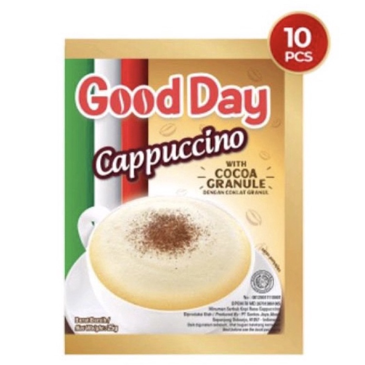 

Terkini kopi good day cappuccino ( 10 sachet / renceng ) Best Produk