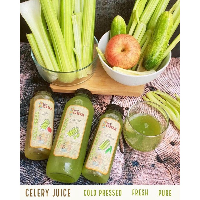 

Level 3: Celery Juice (Jus Seledri) 1Liter 100% Raw Pure Cold Pressed