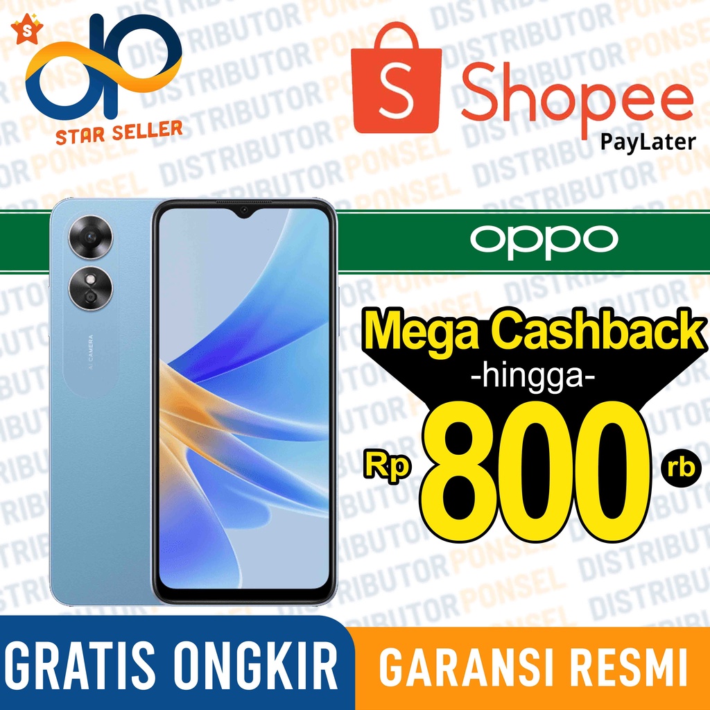 Oppo A17 4GB+64GB - 3GB+32GB Garansi Resmi Oppo A 17 4 GB 64 GB