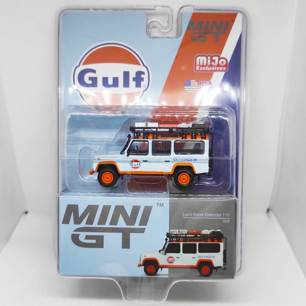 MiniGT Land Rove Defender Gulf Mijo Exclusive Blister