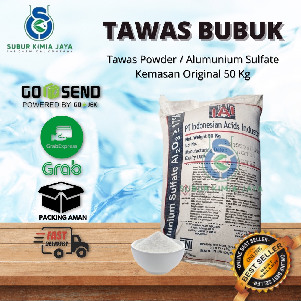 

Tawas Bubuk / Tawas Powder / Alumunium Sulfat 50 Kg Khusus Gojek Premium