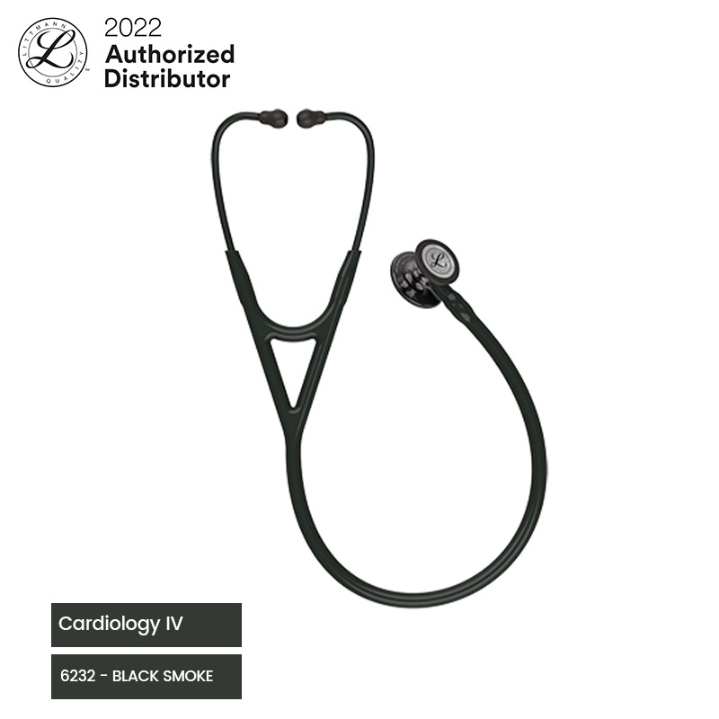 3M Littmann Cardiology IV Stethoscope / Stetoskop - BLACK H.P. SMK, BLACK STEM - 6232