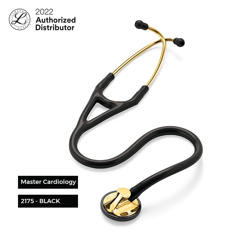 3M Littmann Master Cardiology Stethoscope / Stetoskop - BLACK / BRASS - 2175