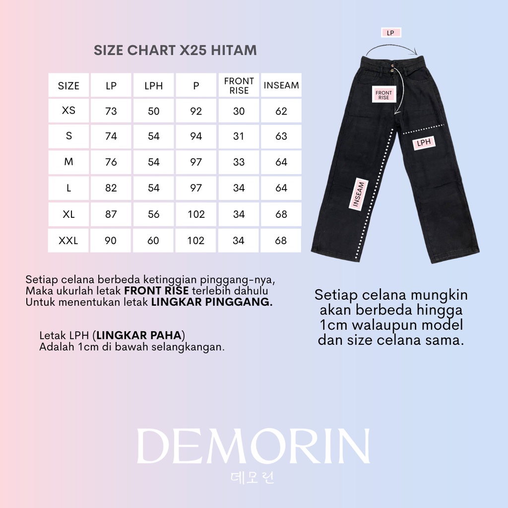 DEMORIN - Celana Jeans Panjang Wanita Highwaist Boyfriend X25