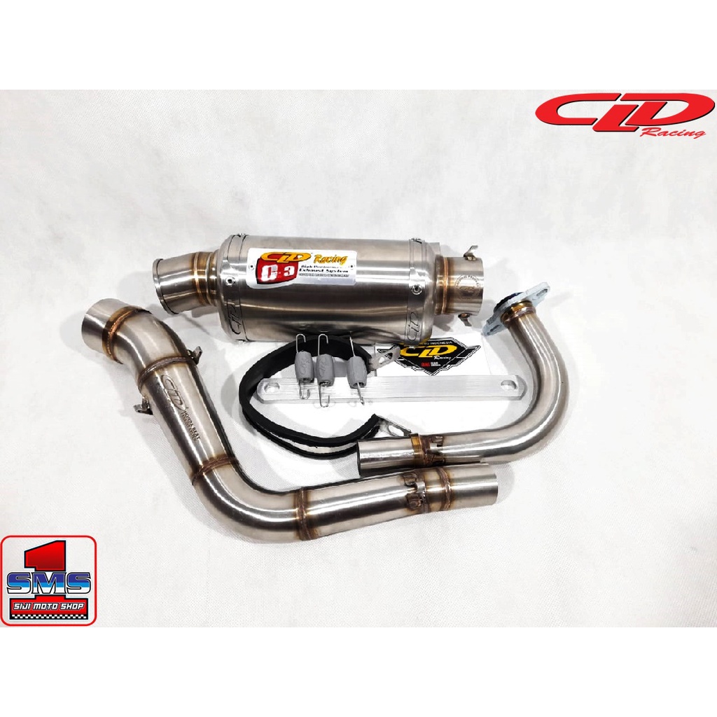KNALPOT CLD RACING BEAT KARBU/SCOOPY/BEAT ESP/SCOOPY FI/VARIO 110 TYPE C3 OVAL C3 BULAT