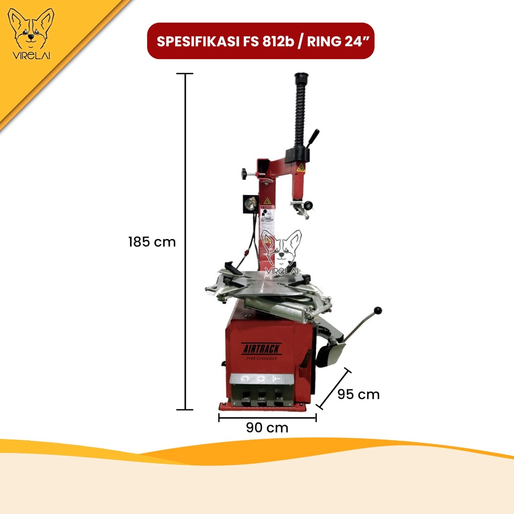 Tyre Changer Mesin Pembuka Ban Mobil Motor [Airtrack] GARANSI R20-R24