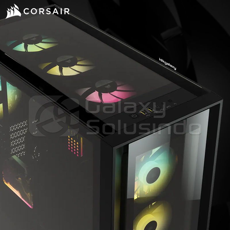 Corsair iCUE 5000X RGB Mid-Tower ATX Gaming Case - Black