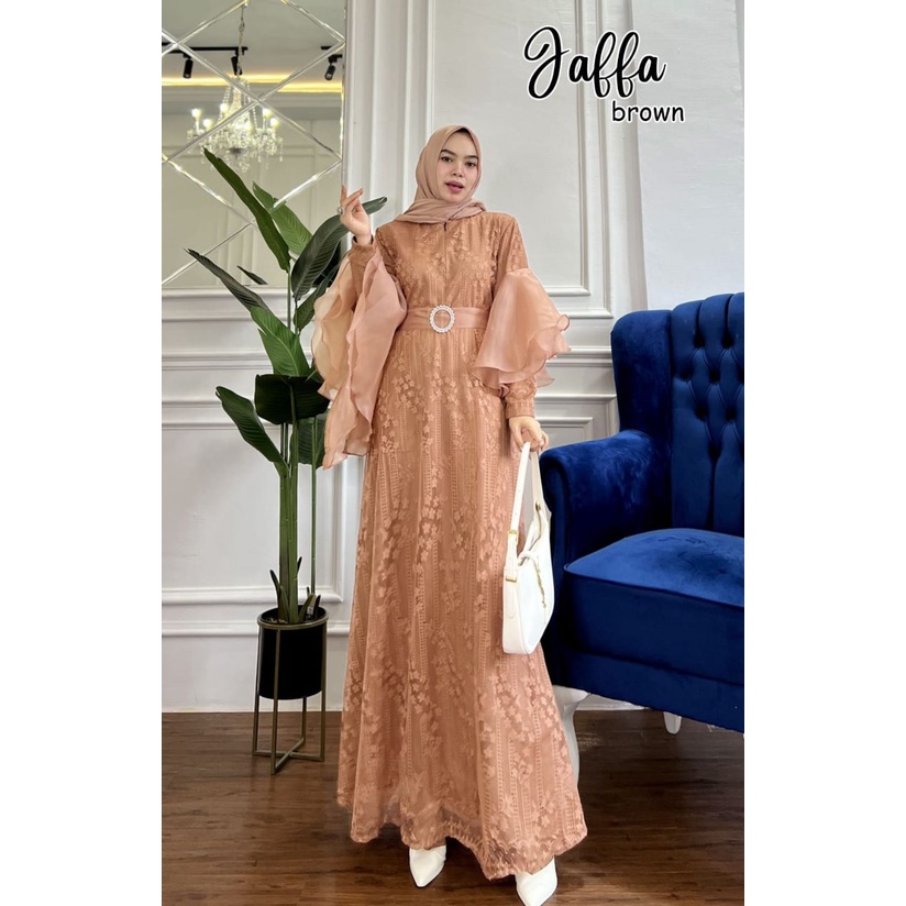 GAMIS PESTA KONDANGAN JAFFA DRESS PESTA ORGANZA MEWAH