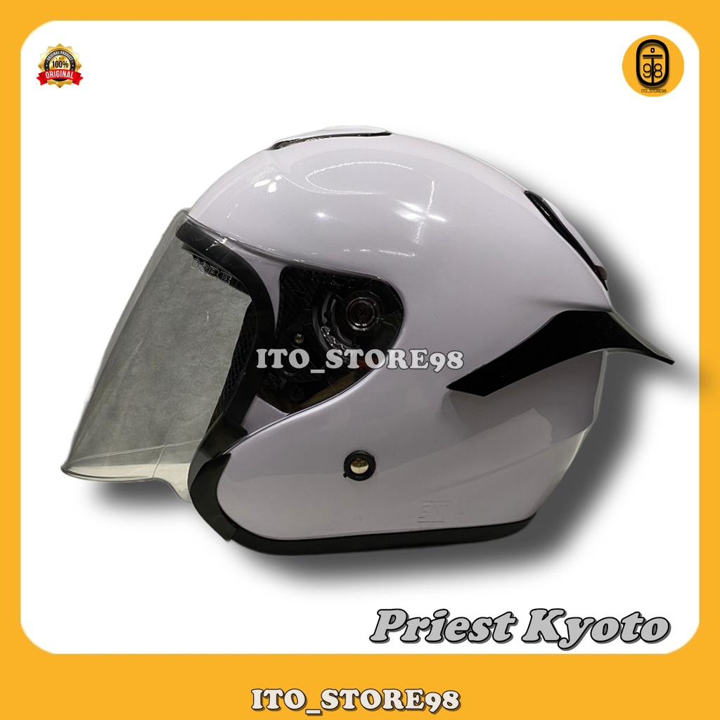 Helm Sepeda Motor Half Face Tipe Dyr Osaka / Kyt Kyoto / West Najima Helem Original Priest Untuk Pri