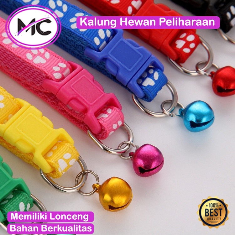 Kalung Kucing Lonceng Besar Nyaring Warna Warni Motif Lucu Kalung Anjing Penanda Hewan Peliharaan