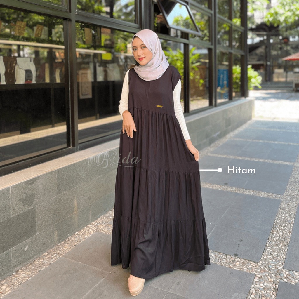 Belva Inner Dress Sleveless Tanpa Lengan Grade A