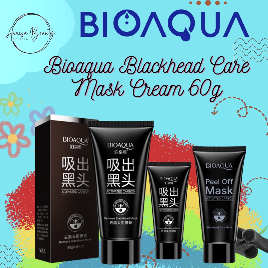 [BPOM] BIOAQUA Masker Komedo Bamboo Charcoal Blackhead Remover Mask Peel Off Mask Masker Wajah Hidung Pembersih Komedo