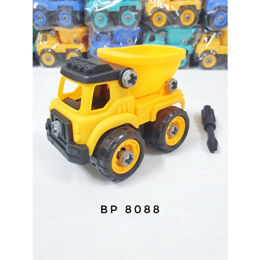 Mainan Anak DIY Assemble Truck Truk Rakit Konstruksi Dump Truck BP8088