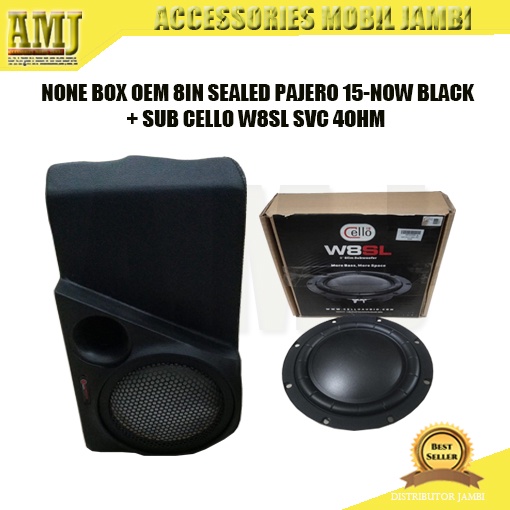 NONE BOX OEM 8IN SEALED PAJERO 15-NOW BLACk + SUB CELLO W8SL SVC 4OHM