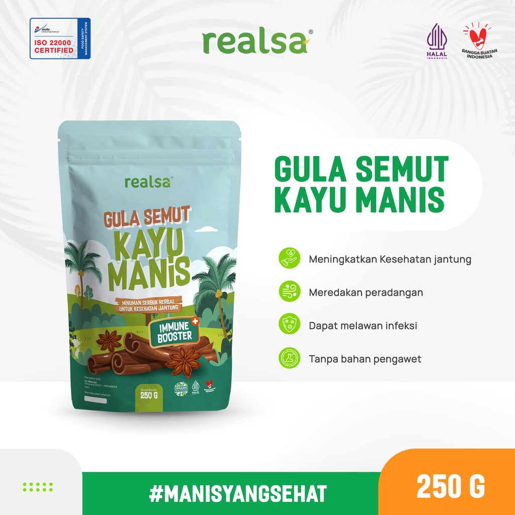 

Gula Semut Kayu Manis Natural 250 gram REALSA