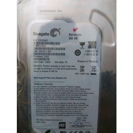 Hardisk PC sata 250gb new Seagate