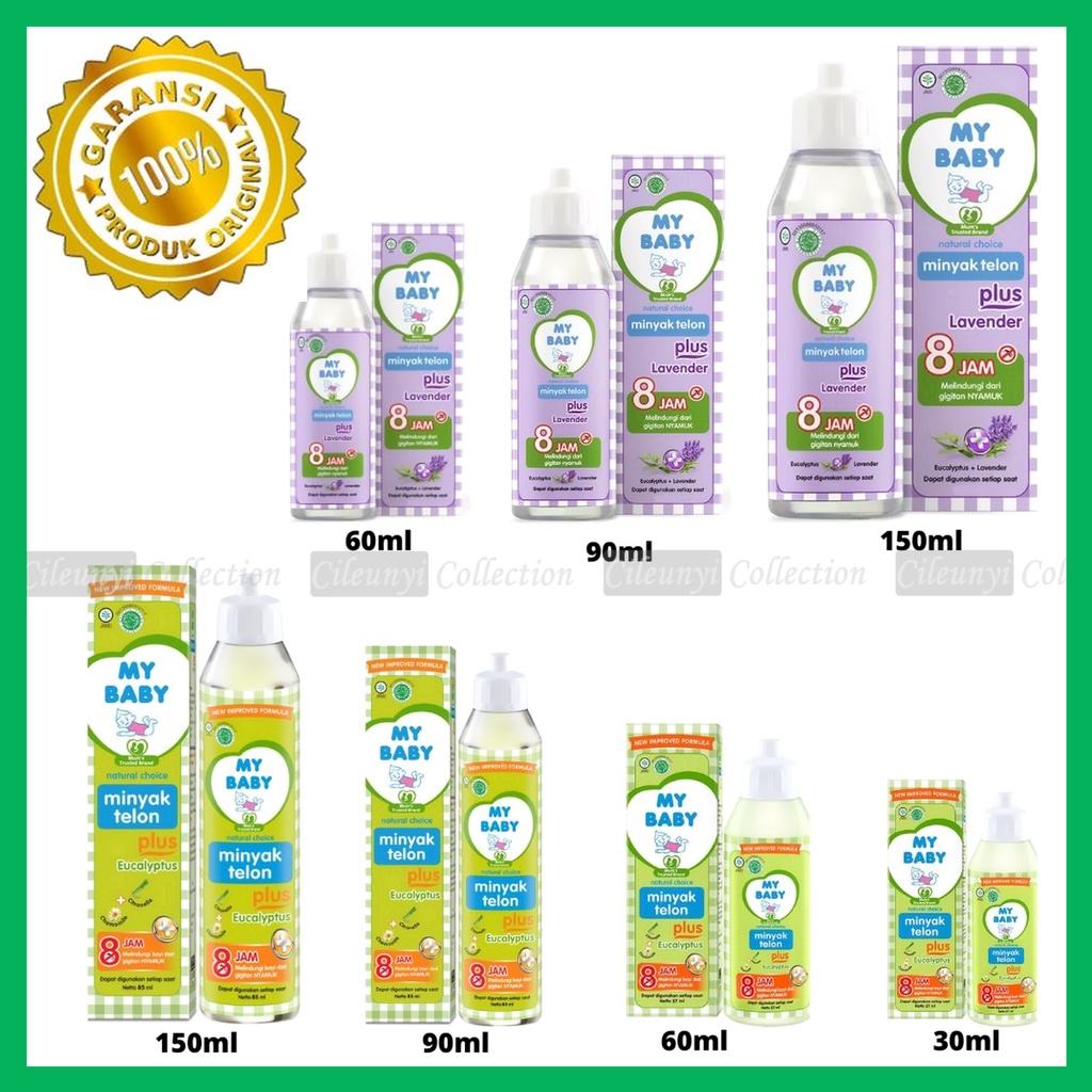Cileunyi Collection Minyak Telon Plus My Baby 150 ml Eucalyptus dan Lavender Besar Rekomendasi Bayi Tellon MayBaby Oil Anti Nyamuk 8 Jam Wangi Bunga Eukaliptus Citronellae Lavendulae Tahan Lama untuk Anak Balita Termurah Promo Bandung