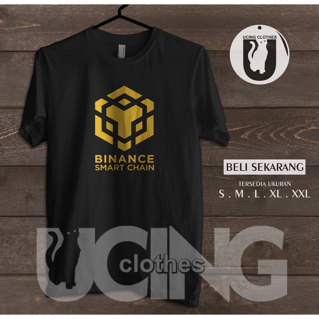 Kaos Baju Binance Smart Chain BlokChain Crypto Logo Kaos Distro