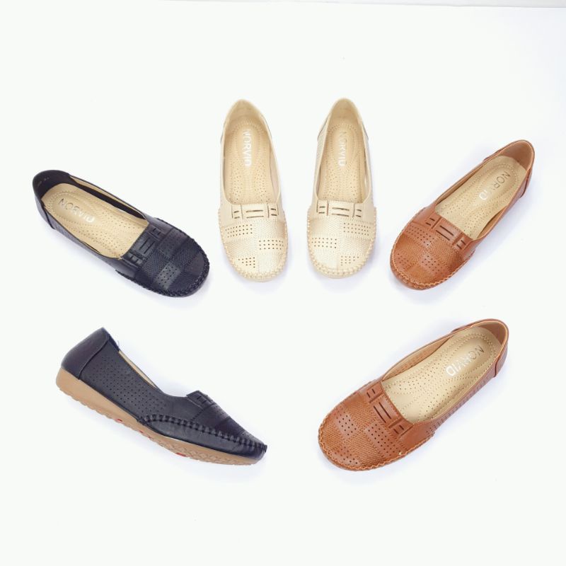 Norvid Sepatu Wanita Flat Slip On B1002