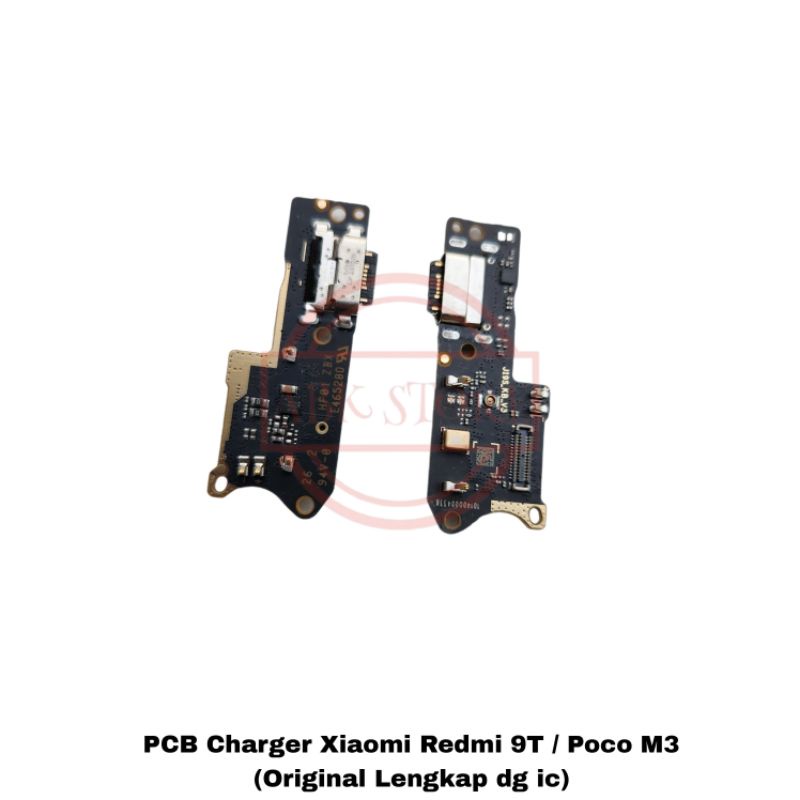 PAPAN CONNECTOR CHARGER XIAOMI REDMI 9T / POCO M3 PCB KONEKTOR CAS ORIGINAL