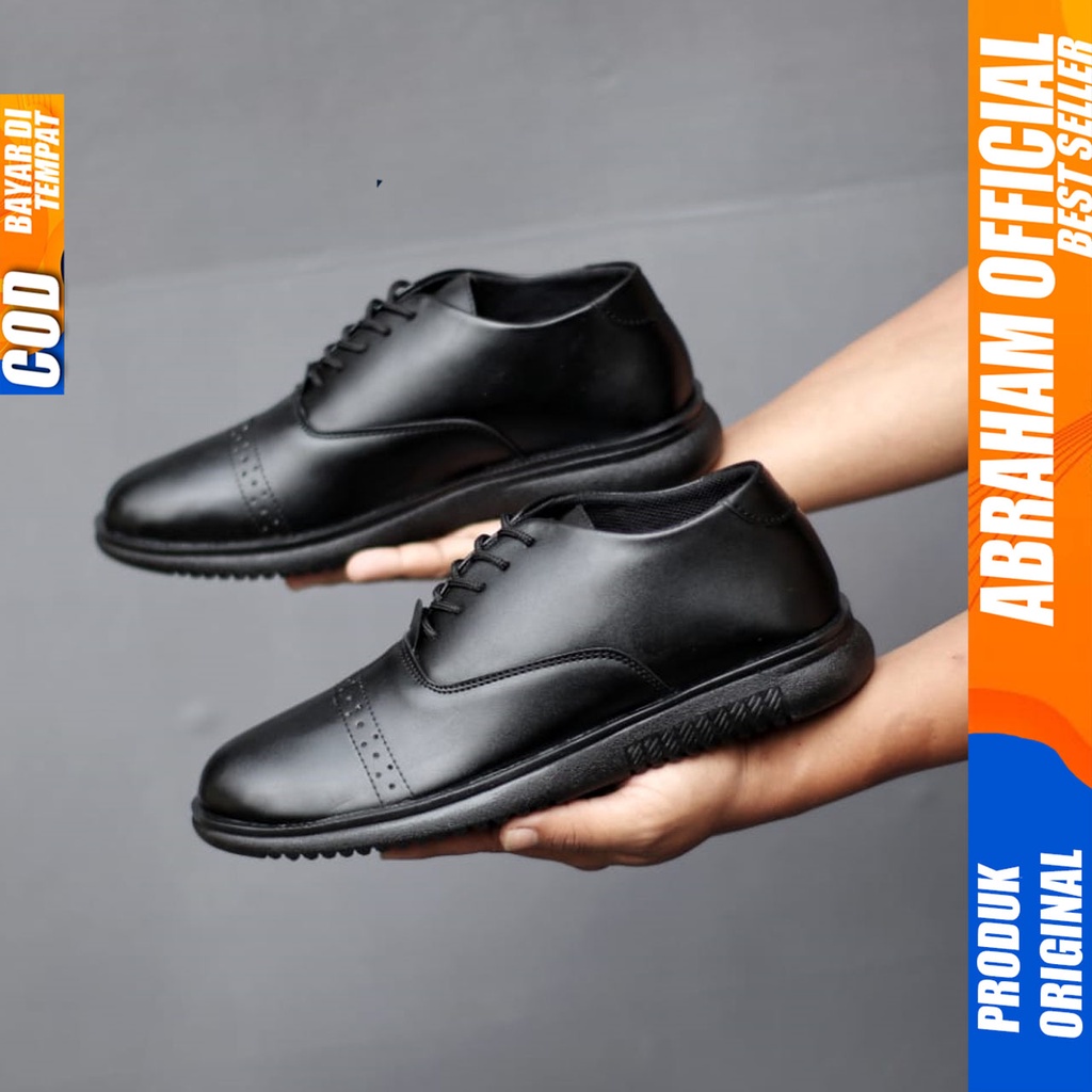 Sepatu Formal Pria Kulit Pantofel Kerja Kantor Oxford Casual Original Abraham JIGEN