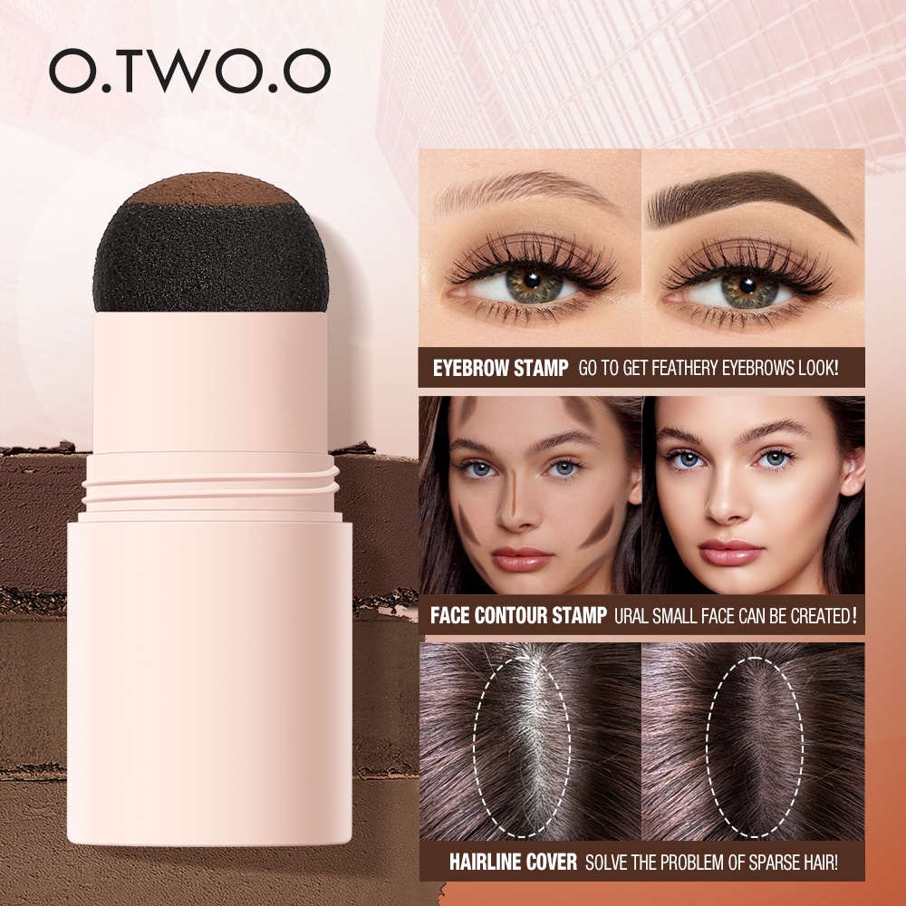 ★ BB ★ O.TWO.O Lasting Browfun Cushion Eyebrow Powder - Play Brow Color Cushion Brow Powder - Eyebrow Cushion Stamp Waterproof | O TWO O