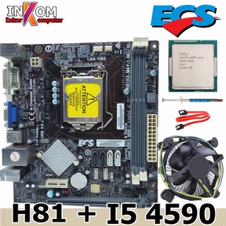 Mobo LGA 1150 H81 dan Processor i5 4590