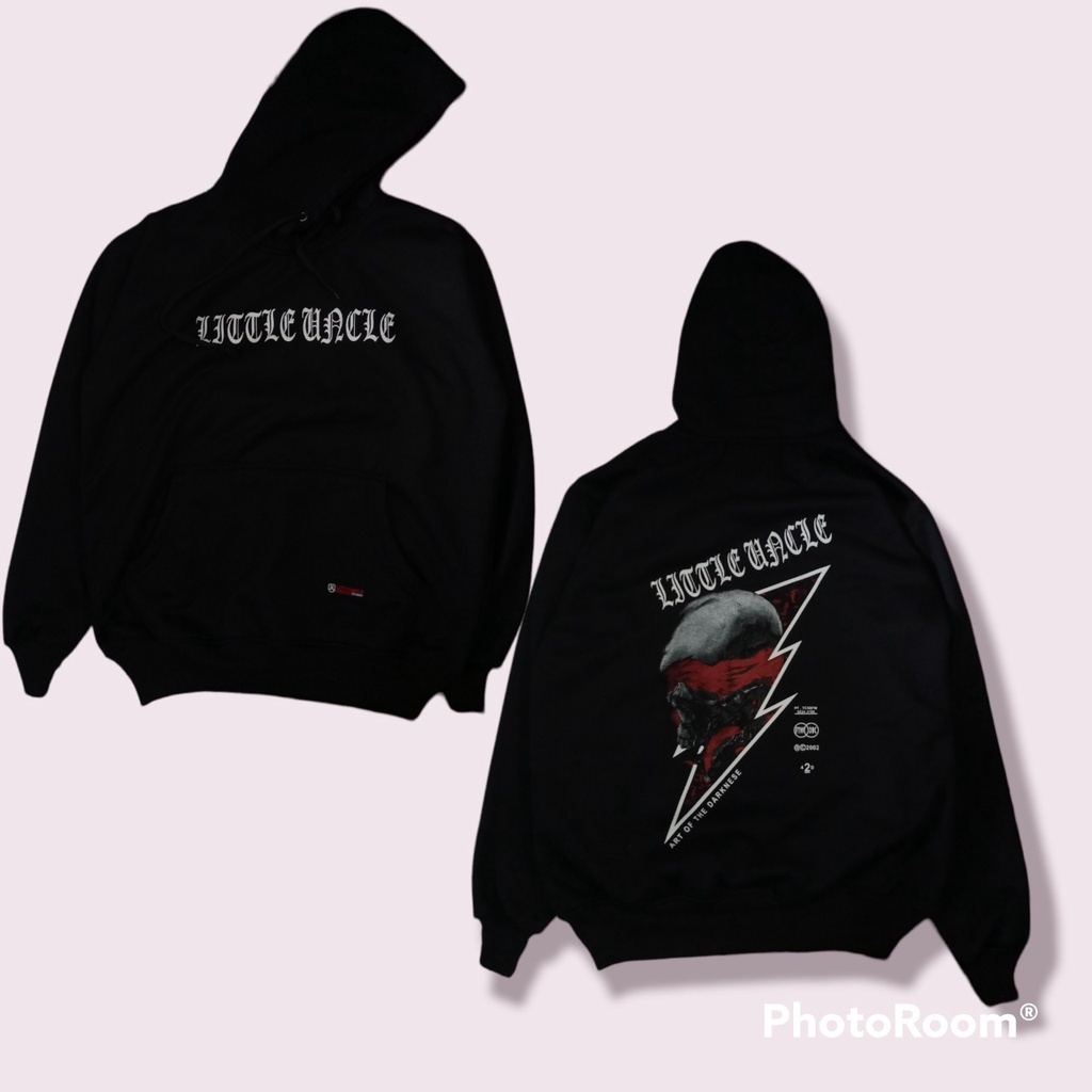 Sweater Hoodie Little Uncle Fleece Hitam Overdeck