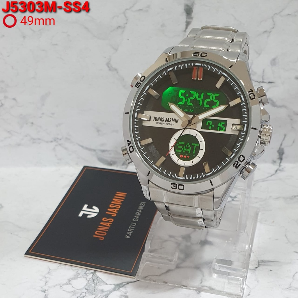 JAM TANGAN PRIA TERBARU JONAS JASMIN J5303// JAM TANGAN PRIA STAINLESS STEEL ORIGINAL