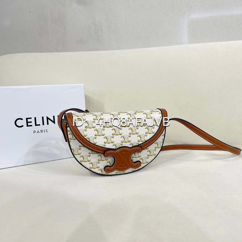 Original Celine New Half Moon Saddle Bag